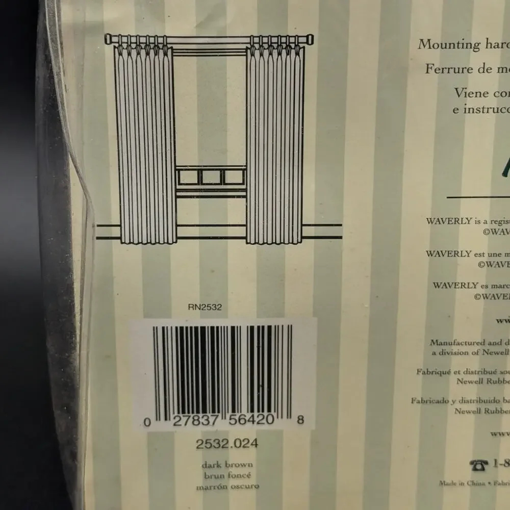Waverly Kirsch Decorative Wood Curtain Rod Brackets 1